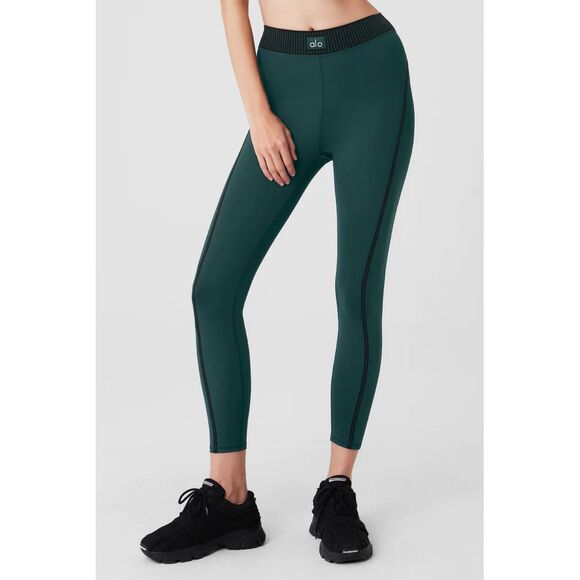 ALO Yoga Pants - Alo NWOT Airlift High-Waist 7/8 Line Up Legging Midnight Green Size L